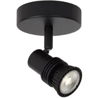 Lucide KIANTI - Wandspot / Wandlamp - Ø 10 cm - 1xGU10 - Zwart