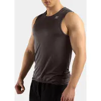 ZEUZ Sport Tanktop Heren - Sportkleding Man - Fitnesskleding - Jongens Kleding voor Fitness, CrossFit & Gym - Houtskool Bruin - Maat M