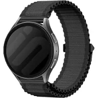 Strap-it 22mm outdoor nylon bandje geschikt voor Samsung Galaxy Watch 3 45mm / Galaxy Watch 46mm / Gear S3 Classic & Frontier - Polar Vantage M / M2 / V3 / Grit X - Garmin Vivoactive 4 (zwart)