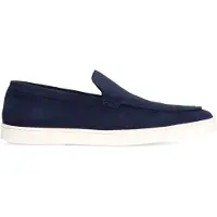 Van lier Donkerblauwe suède loafers | Maat 40