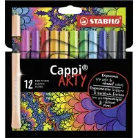Stabilo Cappi Viltstiften ARTY - 12 stuks - Ergonomisch - Heldere kleuren (12 st.)