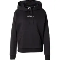 Adidas Sportief sweatshirt 'ESSENTIALS LINEAR FLEECE' zwart / wit