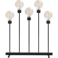 Konstsmide LED Kandelaar | 3,5W Extra Warmwit 24V | 5 Lichtpunten, Matzwart, Dimbaar | 45x54cm | Alleen Binnen, Zwarte Kabel
