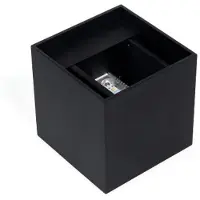 NJOY Wandlamp met LED-Verlichting Cube Zwart 6 Watt