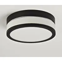 Bellezza Bagno Plafond/Wandlamp Stef IP44 3000 Kelvin 23,6x7,8 cm SMD LED Mat Zwart/Mat Wit