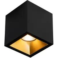 Boss & Wessing Spot BWS Daniel Aluminium 745Lm 9,2W Zwart Met Gouden Anti-Glare Ring