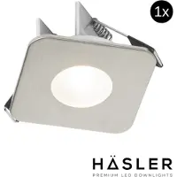 Hasler Inbouwspot Häsler Mallorca Incl. Fase Aansnijding Dimbaar 6,8 cm 4 Watt Helder Wit RVS Set 1x