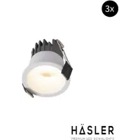 Hasler Inbouwspot Häsler Atrano Incl. Fase Aansnijding Dimbaar 5 cm 3.6 Watt Warm Wit Set 3x