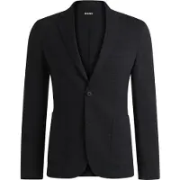 BOSS Slim-fit colbert van seersucker met stretch