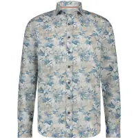 State of Art overhemd blauw bloemenprint