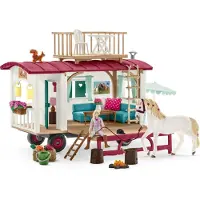 Schleich HORSE CLUB - Woonwagen voor geheime club-bijeenkomsten - Kinderspeelgoed voor Jongens en Meisjes - 5 tot 12 jaar - 42593