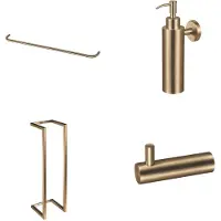 Qisani Accessoireset Flow Badkamer Geborsteld Goud