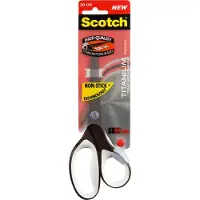 Scotch schaar Titan Non-stick, ft 20 cm, rechts, scherpe punt, titanium, zwart, blister van 1 stuk