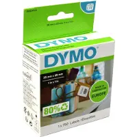 Dymo Etiket S0929120 Zwart op wit (25 mm x 25 mm)