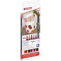 Edding 4200 porcelain brushpen set - 6 stuks - warm