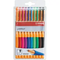 Stabilo pointVisco - Rollerball - Medium 0,5 mm - Etui Met 10 Kleuren