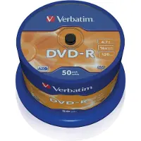 Verbatim DVD-R, tot 16-voudig, 4,7 GB/120 min, spindel met 50 stuks
