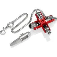 Knipex 00 11 06 V01 Schakelkastsleutel met 9 profielen - vlakken-vierkant