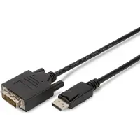 Digitus AK-340306-030-S DisplayPort-kabel DisplayPort / DVI Adapterkabel DisplayPort-stekker, DVI-D 24+1-polige stekker 3.00 m Zwart