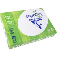 Clairefontaine Equality printpapier ft A4, 80 g, pak van 500 vel - 2 stuks