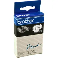 Brother Tape TC-201 Zwart op wit (12 mm)