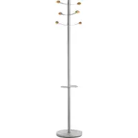Unilux kapstok Bouquet, hoogte 175 cm, 6 kledinghaken, grijs/hout