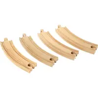 BRIO Lange gebogen rails - 4-delige set voor treinset - 33342