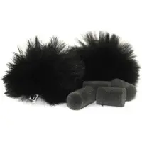 Rycote Furry Lavalier Windjammer Zwart (2 stuks)