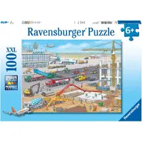 Ravensburger puzzel Bouwen op het vliegveld - legpuzzel - 100 stukjes