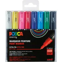 Posca PC-1MC acrylmarkerset (0,7 - 1 mm kegelpunt) 8 stuks