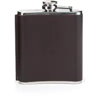 Kikkerland Leren Heupfles - 200 ml - Drinkfles - Outdoor