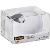 Scotch Tape Dispenser Design Keivormig by Karim Rashid, Wit + 1 Rol Magic Tape 19 mm x 7,5 m