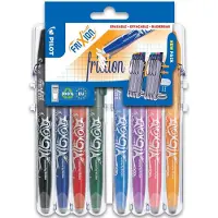 Pilot FriXion - Rollerball pennenset - uitwisbaar - 8 kleuren - in luxe blister