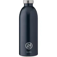 24Bottles Drinkfles 'Clima' nachtblauw / zilver