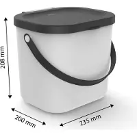 Rotho Albula afvalscheiders - GFT afvalbak - 6L - cappuccino
