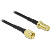 DeLOCK Antenna Cable SMA plug to SMA jack LMR/CFD100 0.9 m low loss