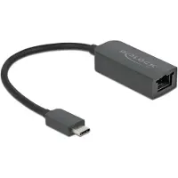DeLOCK USB 2.0 Adapter [1x USB-C stekker - 1x RJ45-bus] 66645 0.16 m