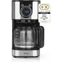 BEEM Filter koffiezetapparaat glas, Filterkoffiezetapparaat, Zilver, Zwart