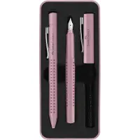 Faber-Castell schrijfset - Grip 2010 - balpen en vulpen - in giftbox - Harmony rose shadows - FC-201528