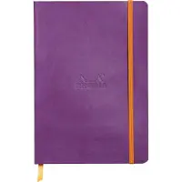 Rhodia Notitieboek Speciaal Gelinieerd Gelijmd PU Soepele kaft Paars Niet geperforeerd