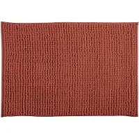 MSV Badkamerkleed/badmat tapijtje voor op de vloer - terracotta - 40 x 60 cm - Microvezel - Badmatjes