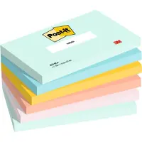 Post-It Sticky Notes Beachside Colour Collection 127 x 76 mm Blauw, groen, geel 6 Stuks à 100 Vellen