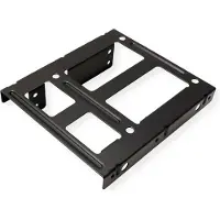 Roline montage adapter, 3,5 inch frame voor 2x 2,5 HDD/SSD, metaal, zwart