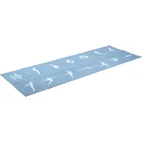 Umbro Opvouwbare Yogamat - 174 x 62 CM - Anti-Slip - 0.5 CM Dik - 13 Oefeningen in Print - Blauw