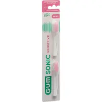 Gum Sonic Sensitive Wit Opzetborstels - 2 stuks