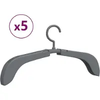 vidaXL Kledinghangers 5 st verlengbaar grijs