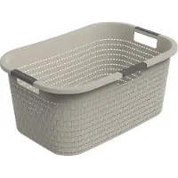 Rotho Wasmand Country 40L Cappuccino Beige beige Kunststof Wasmand