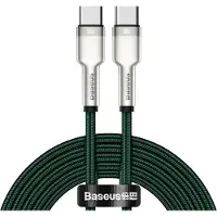 Baseus - Cafule - Metalen Datakabel USB Type C - USB Type C - 100 - W - (20 - V / 5 - A) - Stroomvoorziening - 2 - m - groen - (CATJK-D06)