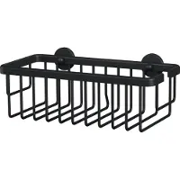 TESA Moon Black Douchereknis - Montage ZONDER Boren - Zelfklevend - Mat Zwart Metaal - Draagkracht 10 kg - Watervast - Industrieel Design