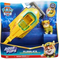 Spin Master Paw Patrol Aqua Pups - Basisvoertuig in het ontwerp van een hamerhaai, met de Rubble-welpenfiguur